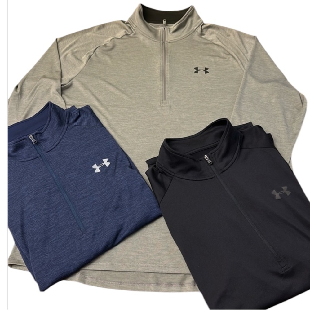 UNDER ARMOUR heatgear 1/3 zip long sleeve loose active tops